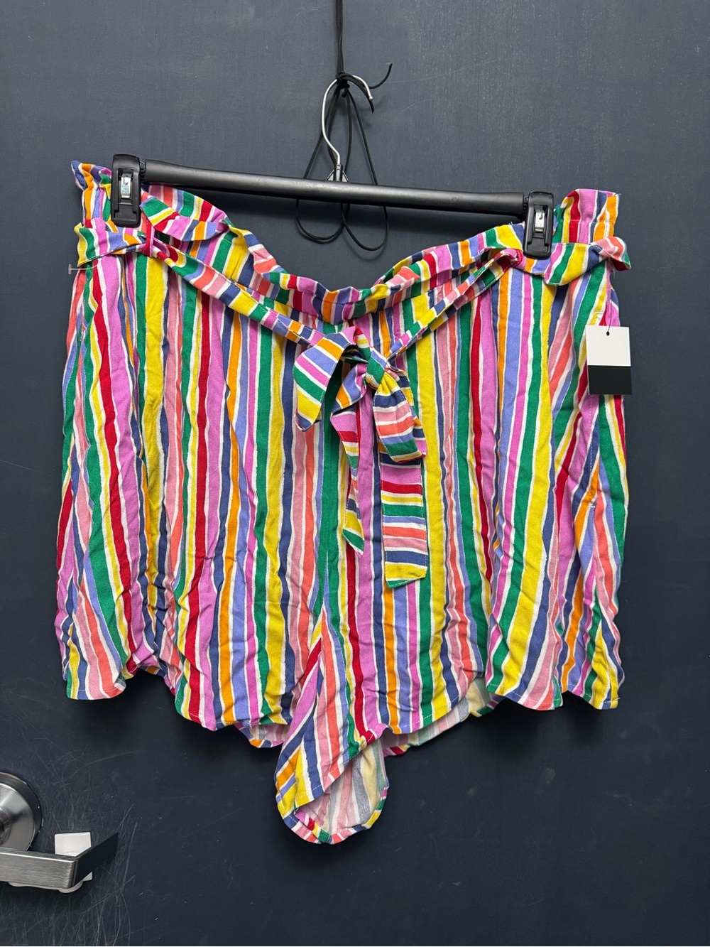 Eloquii Striped Tie-Waist Women’s Shorts - Multicolor NWT